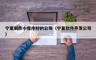 怀化宁夏制作小程序好的公司（宁夏软件开发公司）